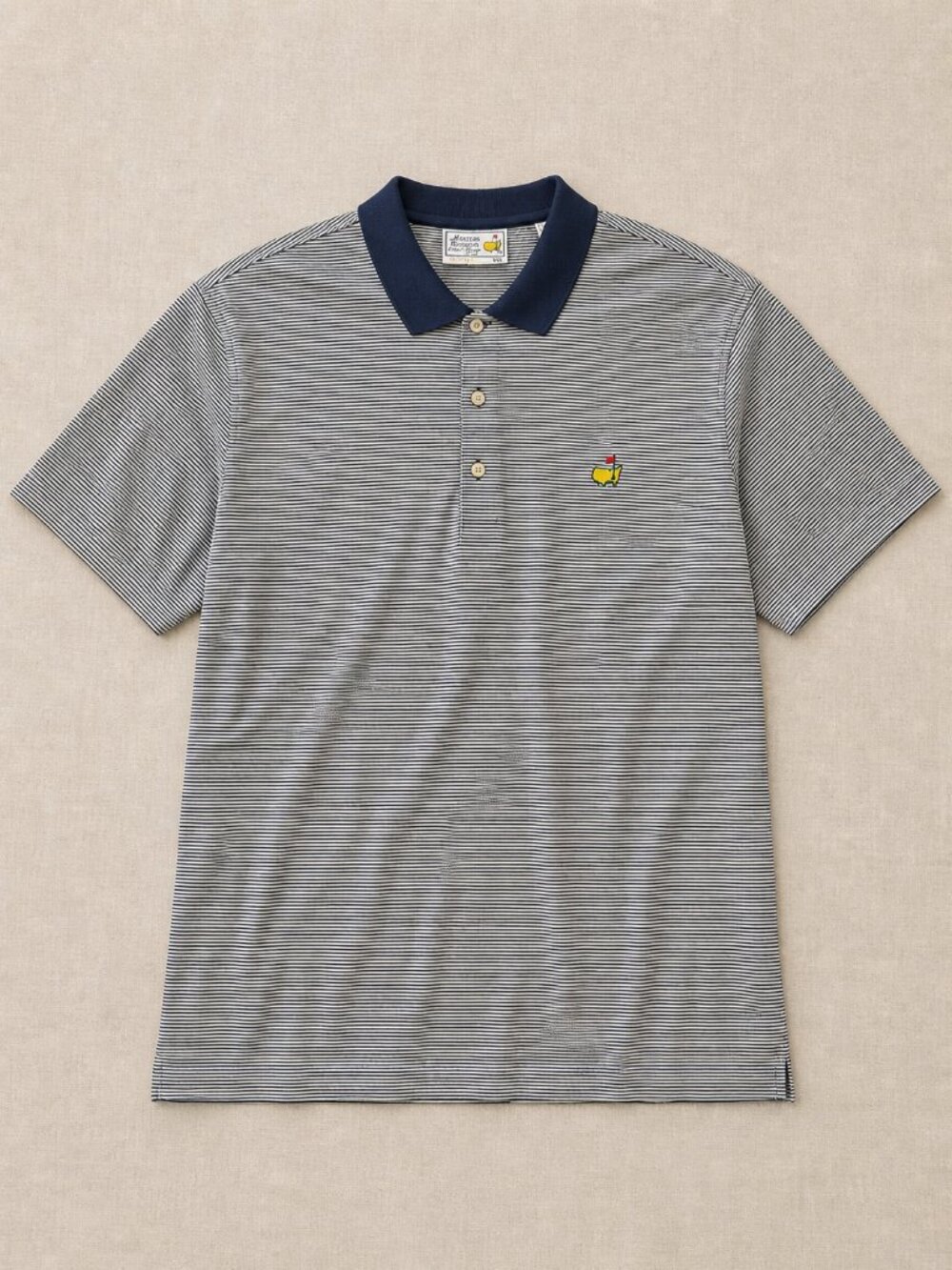 Augusta National Golf Shop Polo Shirt Men’s XXL Masters Logo Striped Cotton Blue